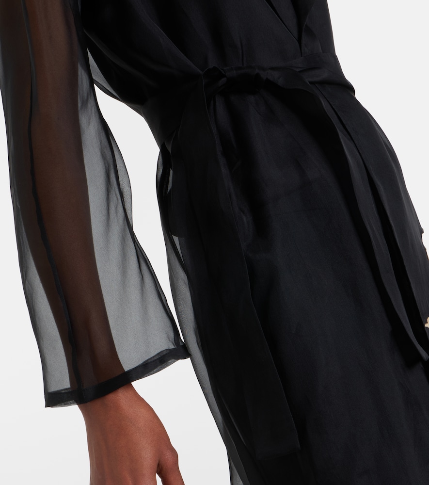 Max Mara Max Mara Bestickte Robe Elegante Vodka Aus Seide 