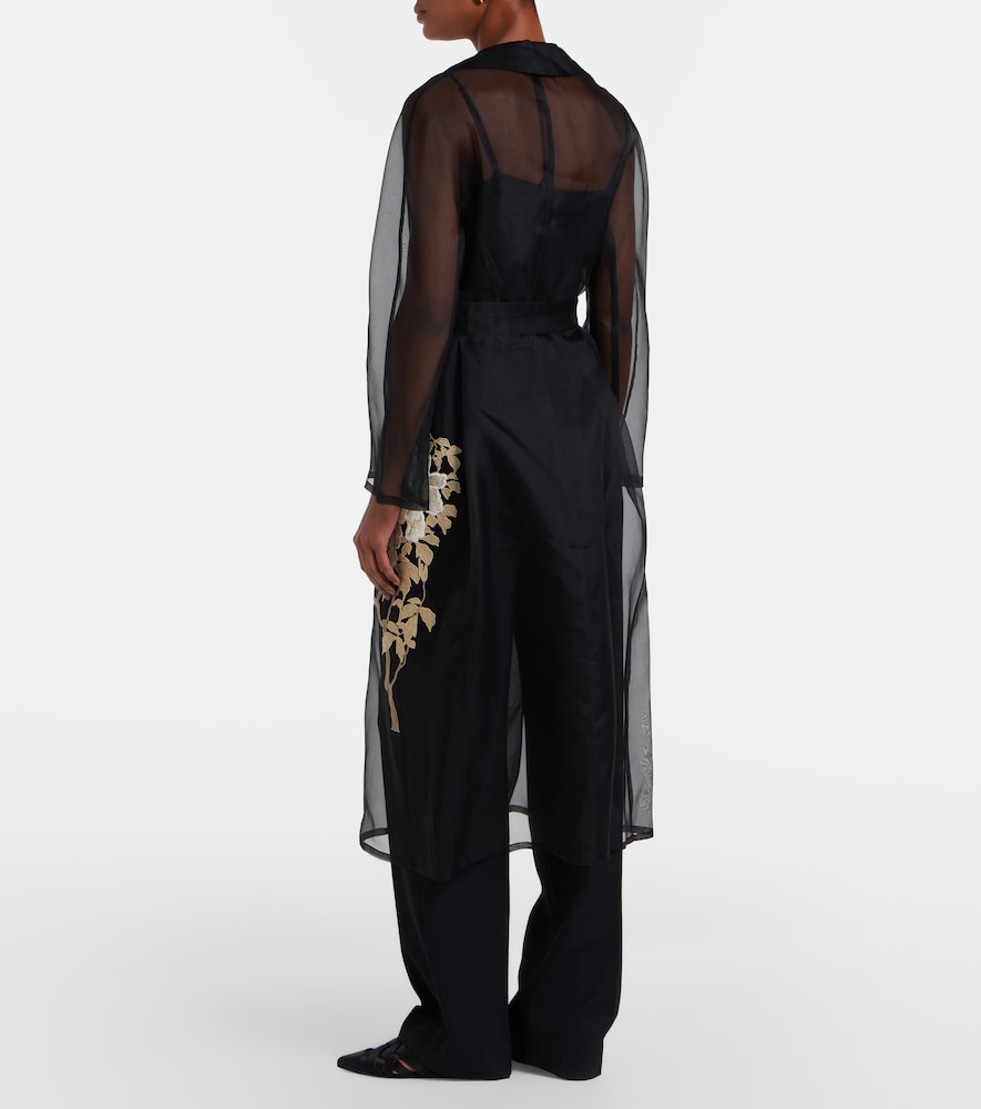  Max Mara Max Mara Bestickte Robe Elegante Vodka Aus Seide 