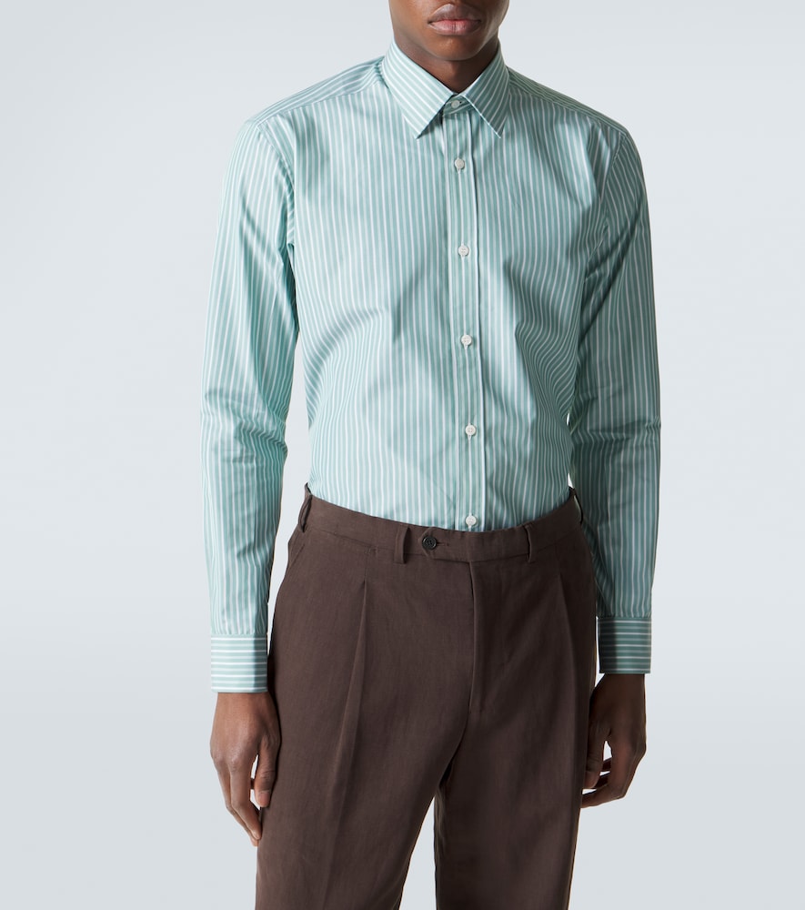 Striped Cotton Poplin Shirt