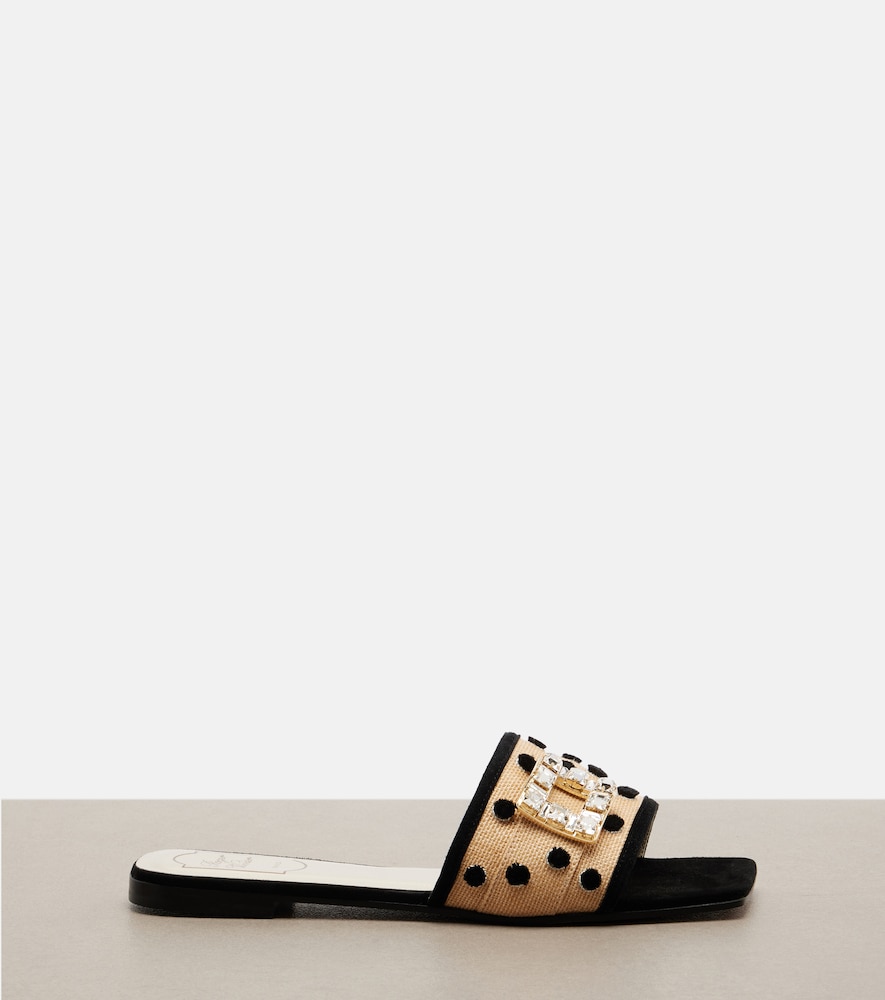  Roger Vivier Roger Vivier Pantoletten Très Vivier Mit Veloursleder 