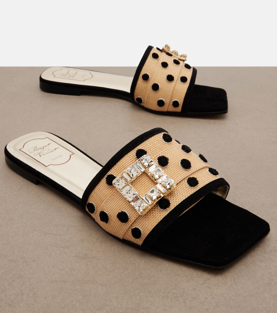 Roger Vivier Roger Vivier Pantoletten Très Vivier Mit Veloursleder 