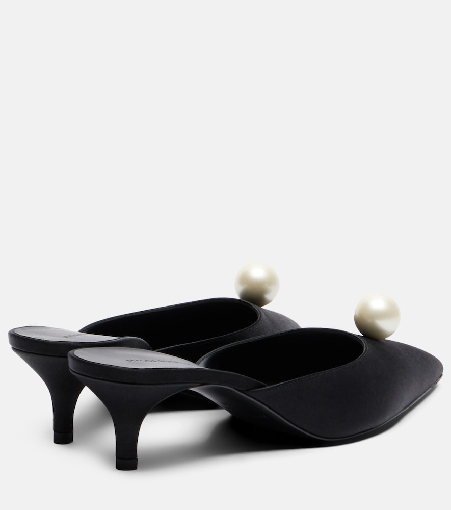  Magda Butrym Magda Butrym Pantoletten Aus Satin Mit Zierperlen 