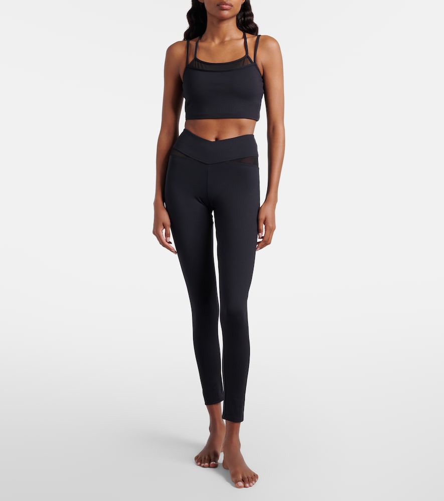 Comaneci Tulle-Trimmed Leggings