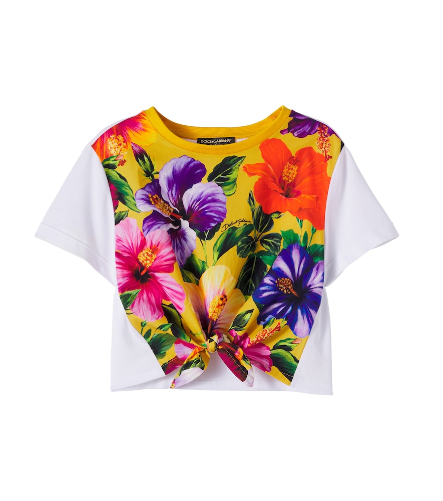 Dolce&Gabbana Kids Multicoloured Floral Cotton Jersey T-Shirt Y Size 12 - Mytheresa