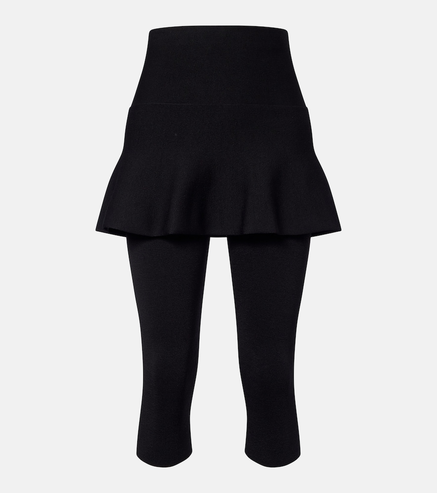 Alaïa Leggings cropped con peplum