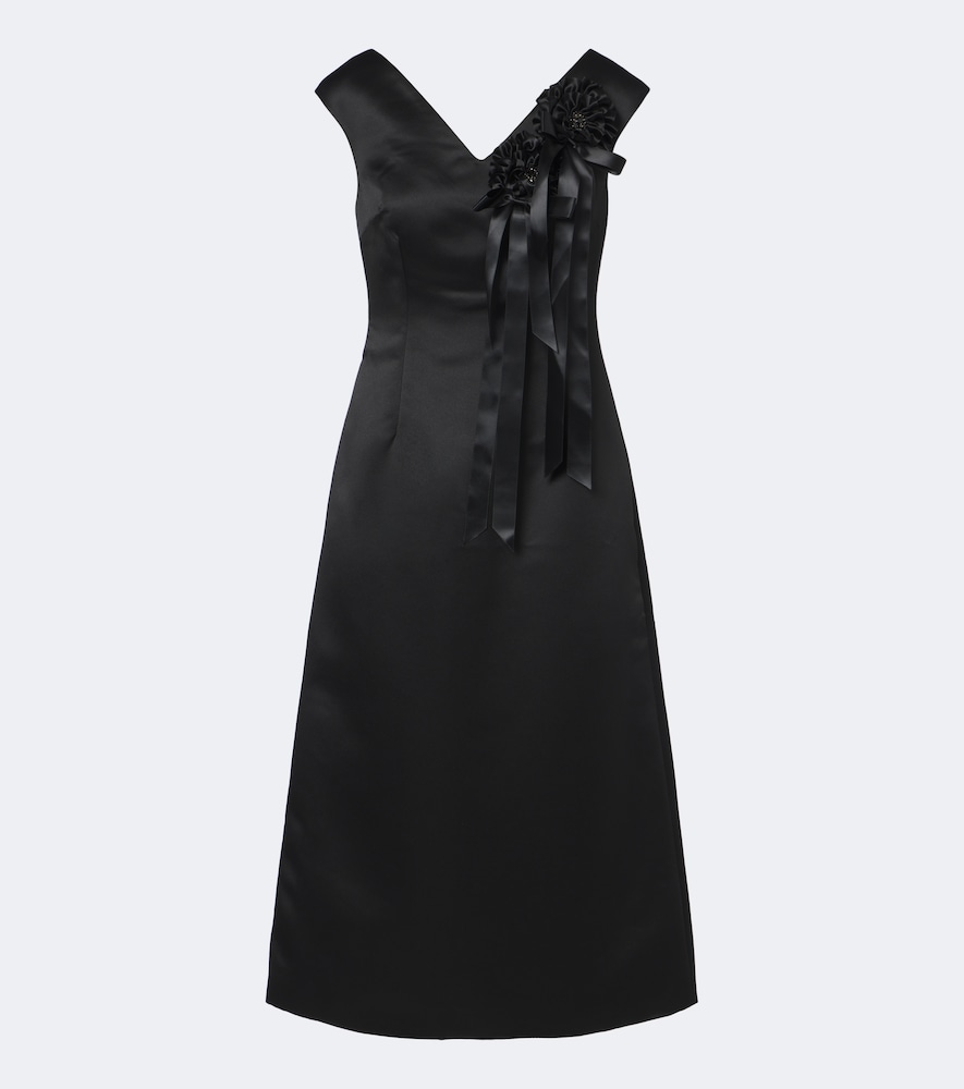 Simone Rocha Robe midi en satin appliqus floraux 1050 €