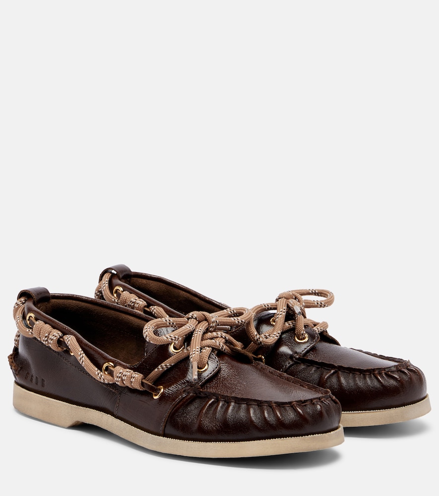 Golden Goose Cruise leather boat shoes