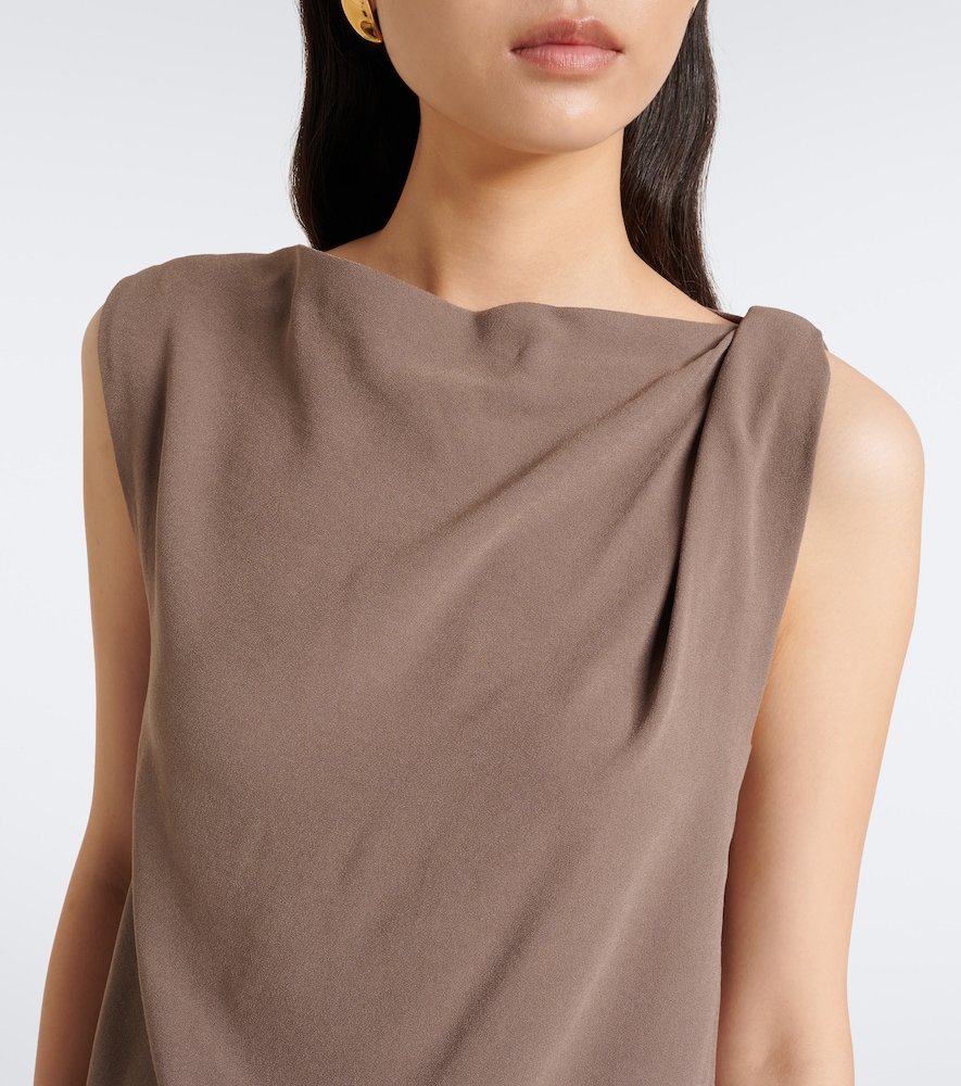 Draped Crêpe Top