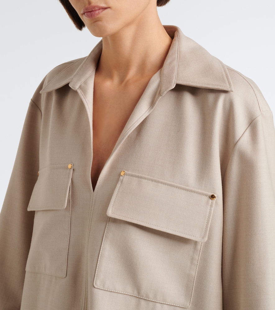 Embellished Wool Shirt