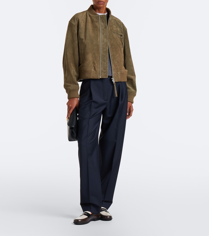 Elysia Suede Bomber Jacket