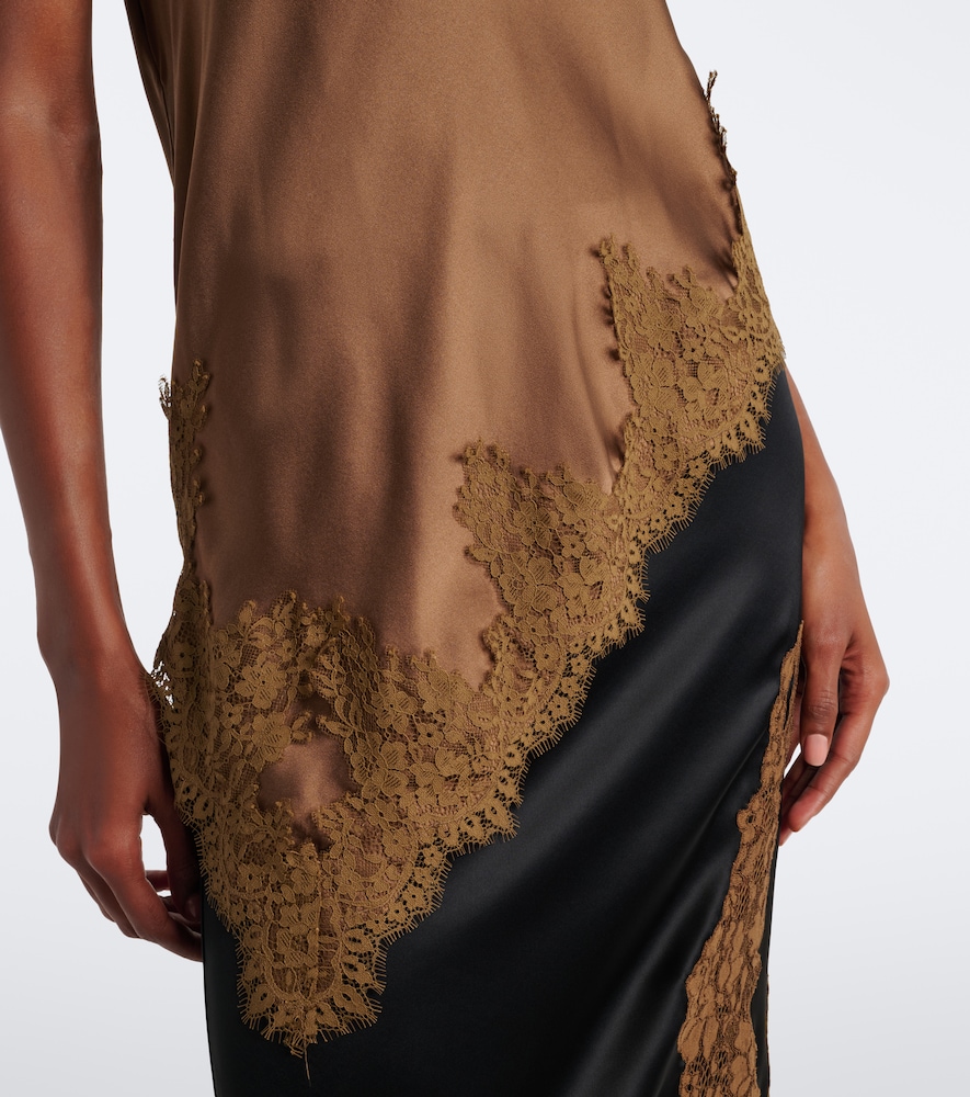 Sense Of Shine Lace-Trimmed Silk-Blend Camisole