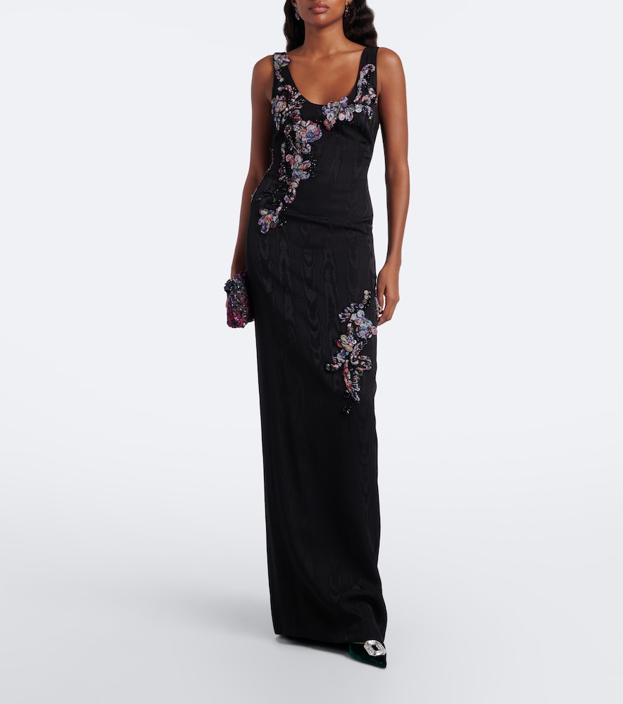 Camelia Embellished Velvet Slingback