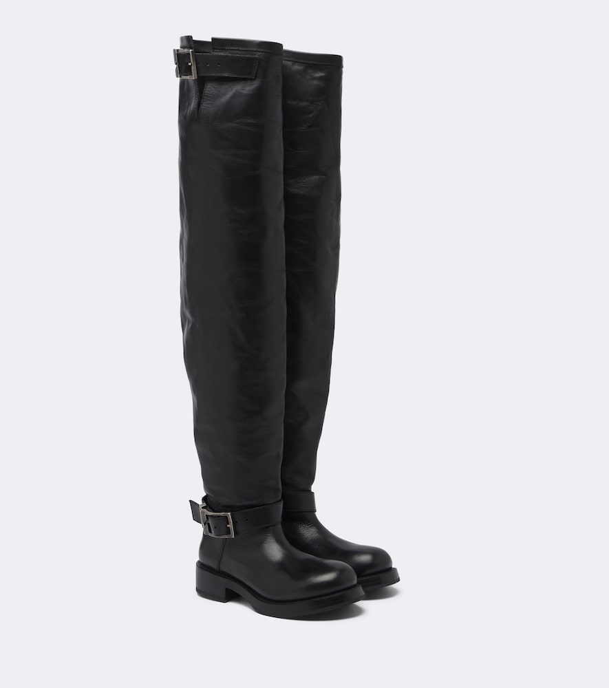 Overknee-Stiefel aus Leder