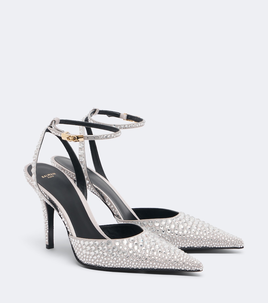 Crystal-Embellished Slingback