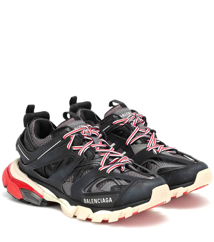 Balenciaga Track Logo-detailed Mesh And Rubber Sneakers In Black