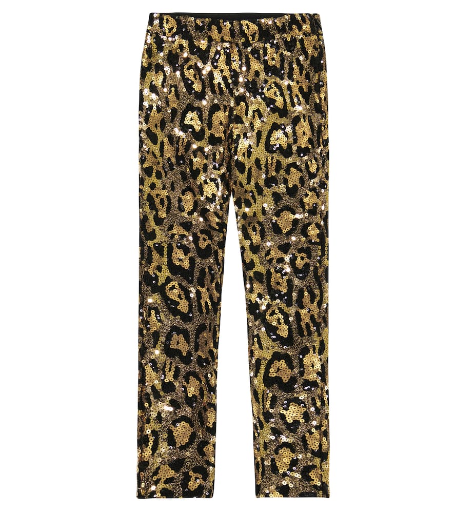 Dolce & Gabbana Kids Sequined leopard leggings