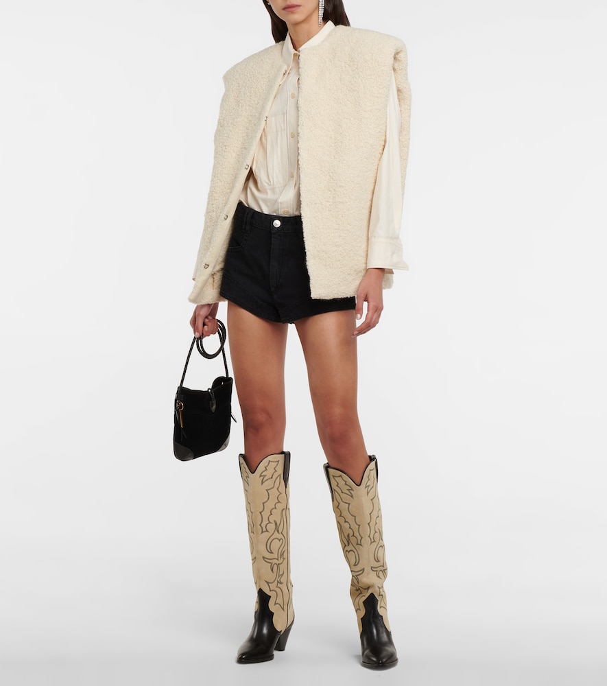 Isabel Marant Leila leather and suede cowboy boots