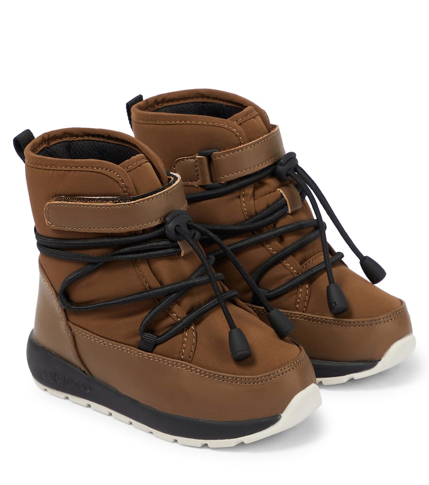 Liewood Kids' Jordan Technical Ankle Boots In Pecan