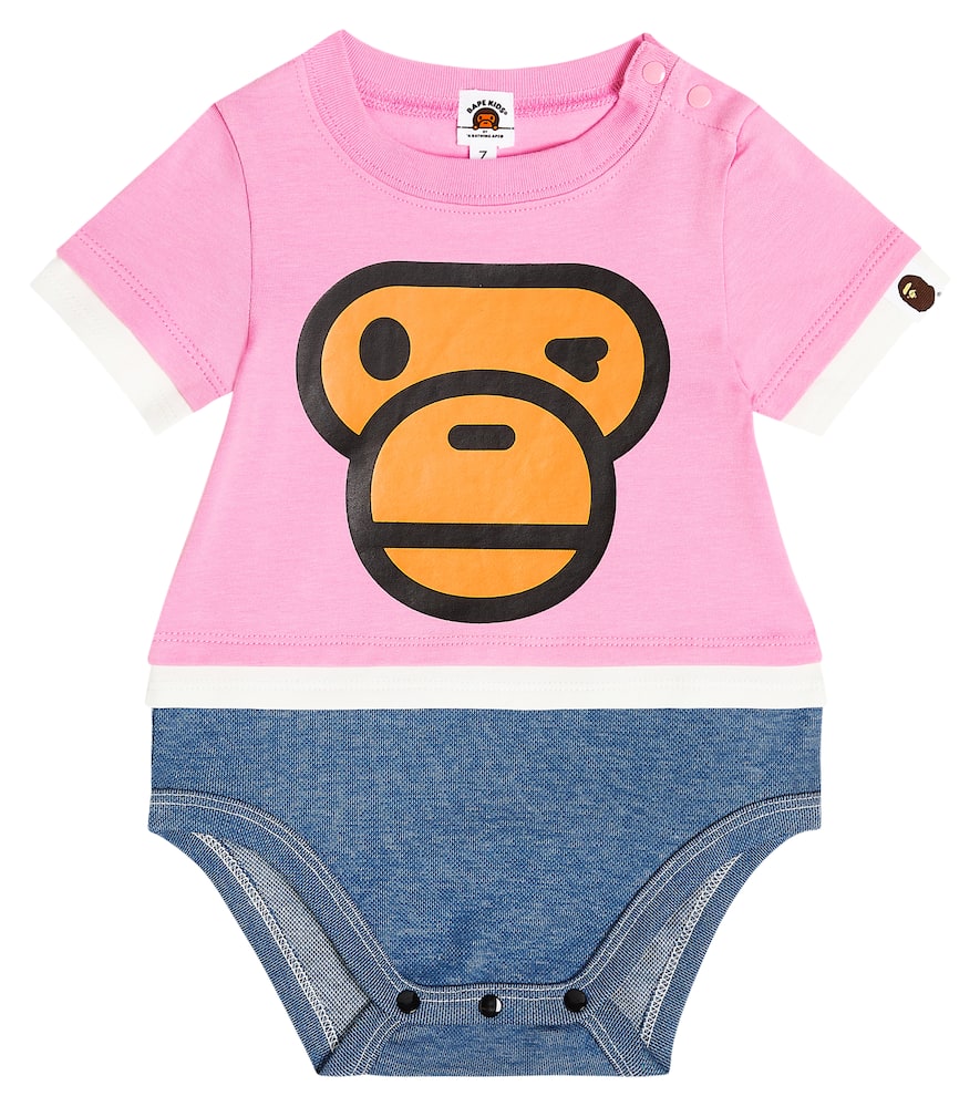 Shop Bape Baby Milo® Printed Bodysuit In Pink