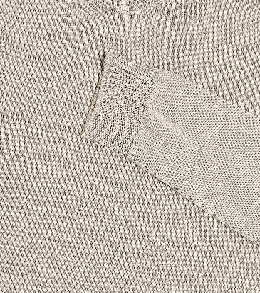 Rick Owens Biker Level Wool Sweater In White