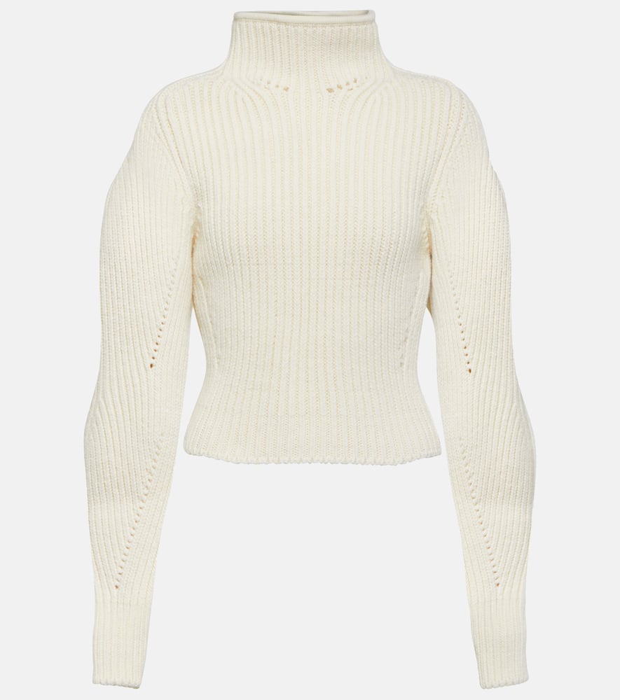 Alaïa Ribbed-knit wool-blend sweater