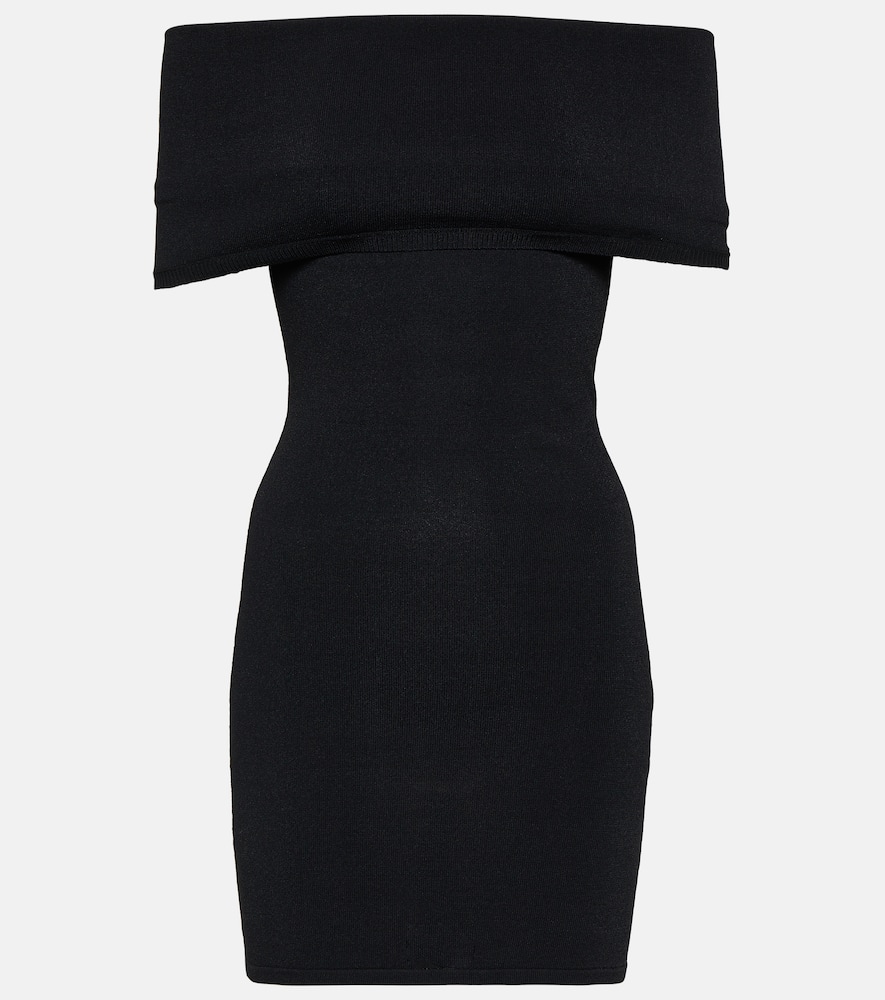 Shop Wardrobe.nyc Off-shoulder Minidress In Black