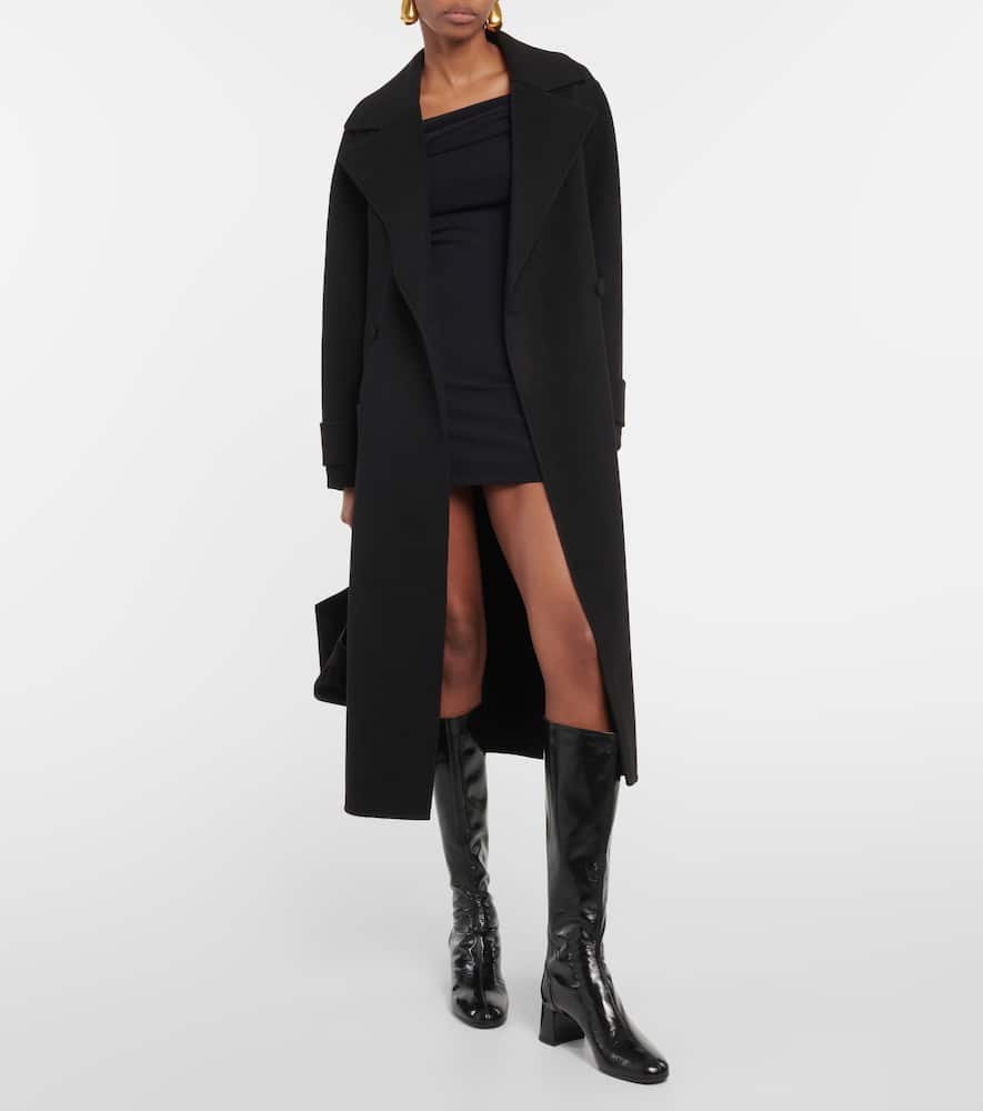 Wardrobe.nyc Viscose Blend Mini Dress In Black