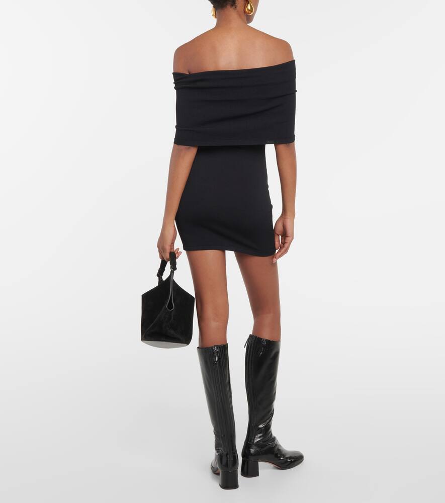 Shop Wardrobe.nyc Off-shoulder Minidress In Black