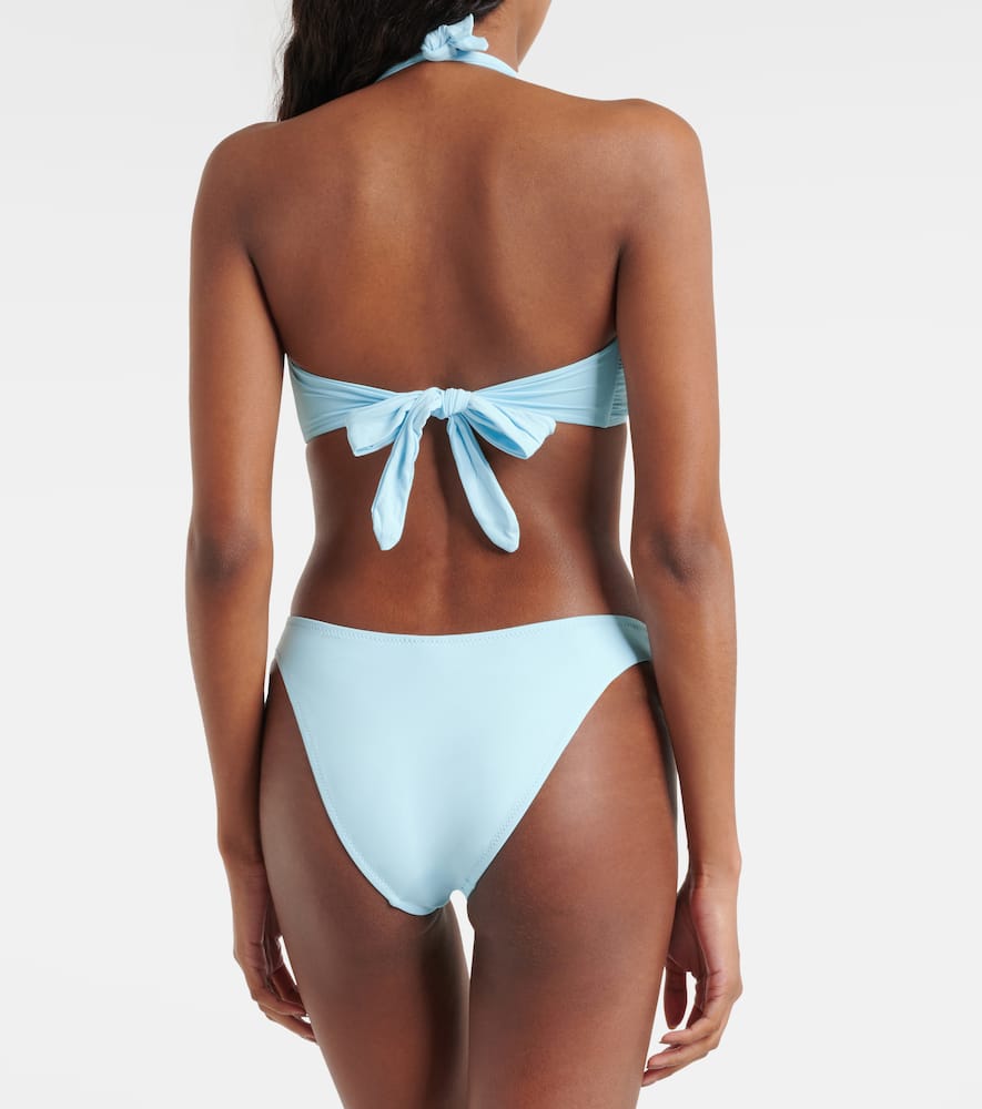 Shop Melissa Odabash Paris Ring-detail Bikini Top In Blau