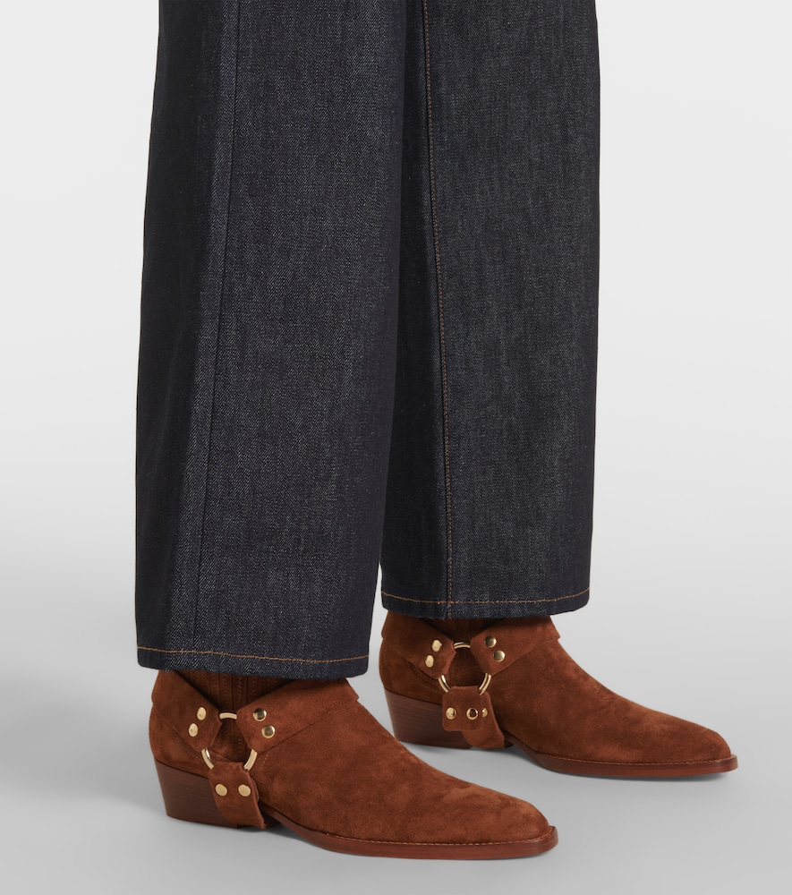 Helena Suede Biker Boots