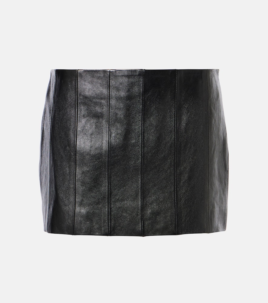 Khaite Meelar leather miniskirt