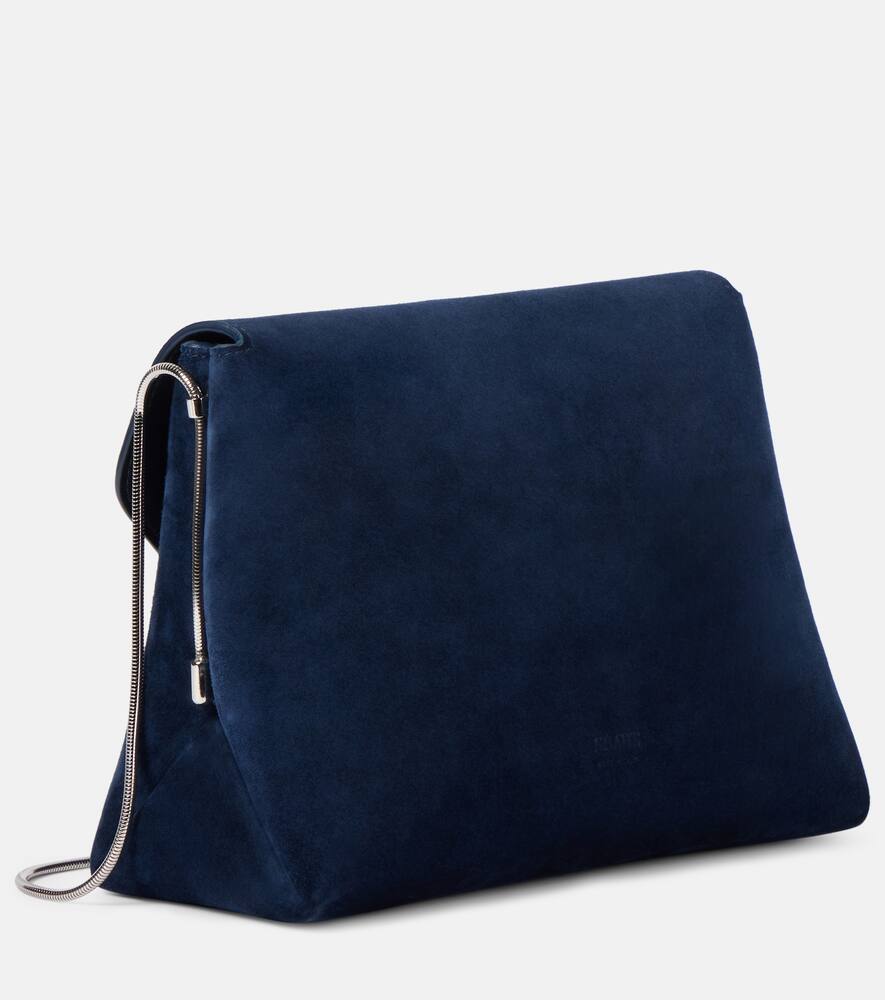 Khaite Bobbi Suede Shoulder Bag In Blue