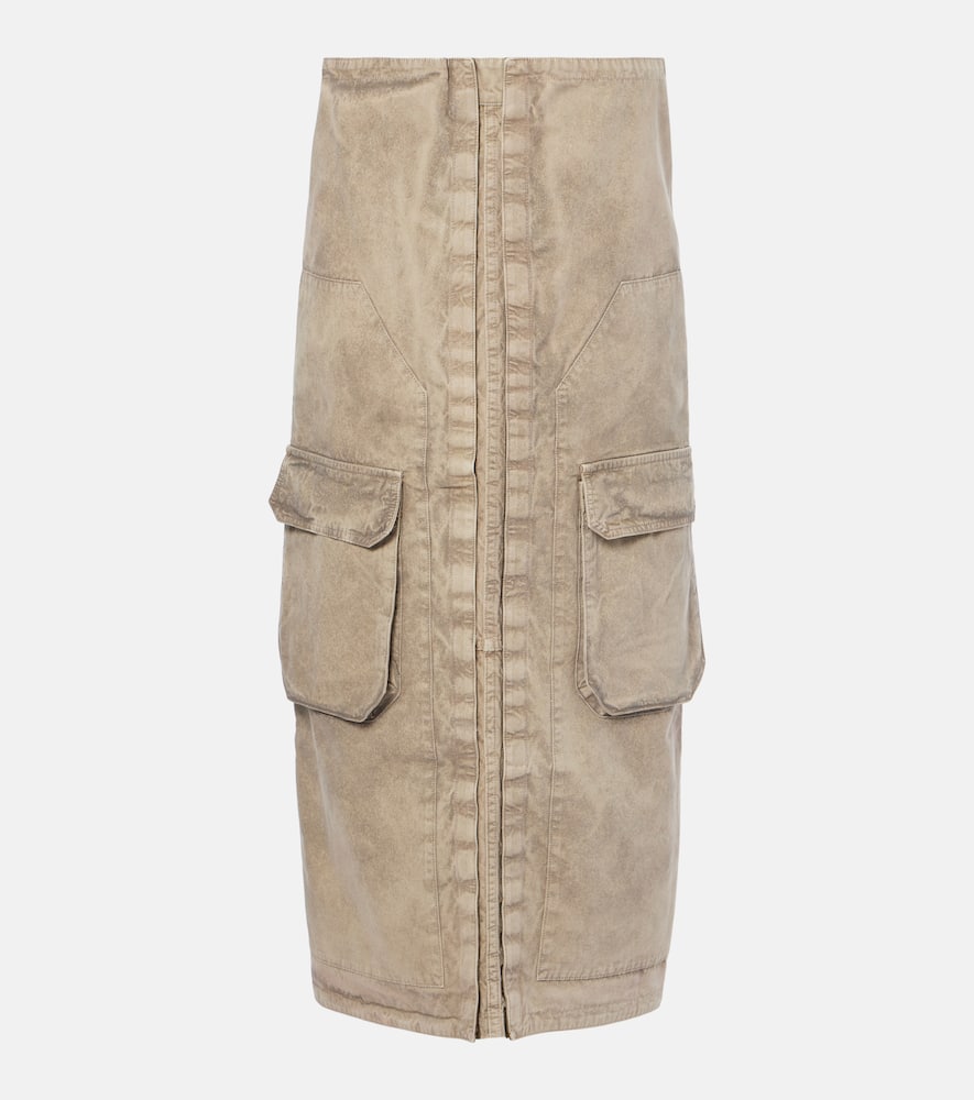 Velcro cotton cargo skirt