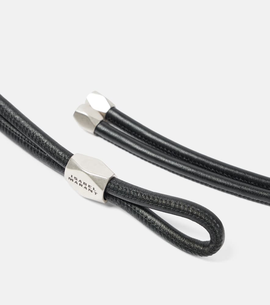 Isabel Marant Silvia Leather Belt In Black