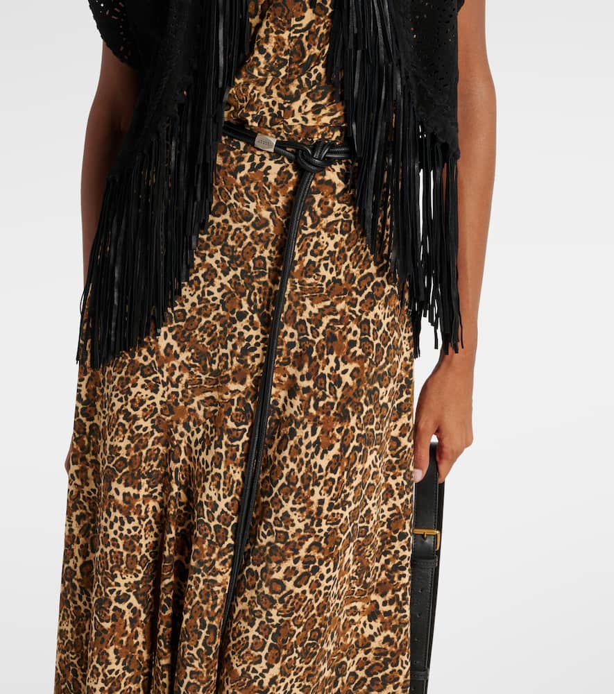 Isabel Marant Silvia Leather Belt In Black