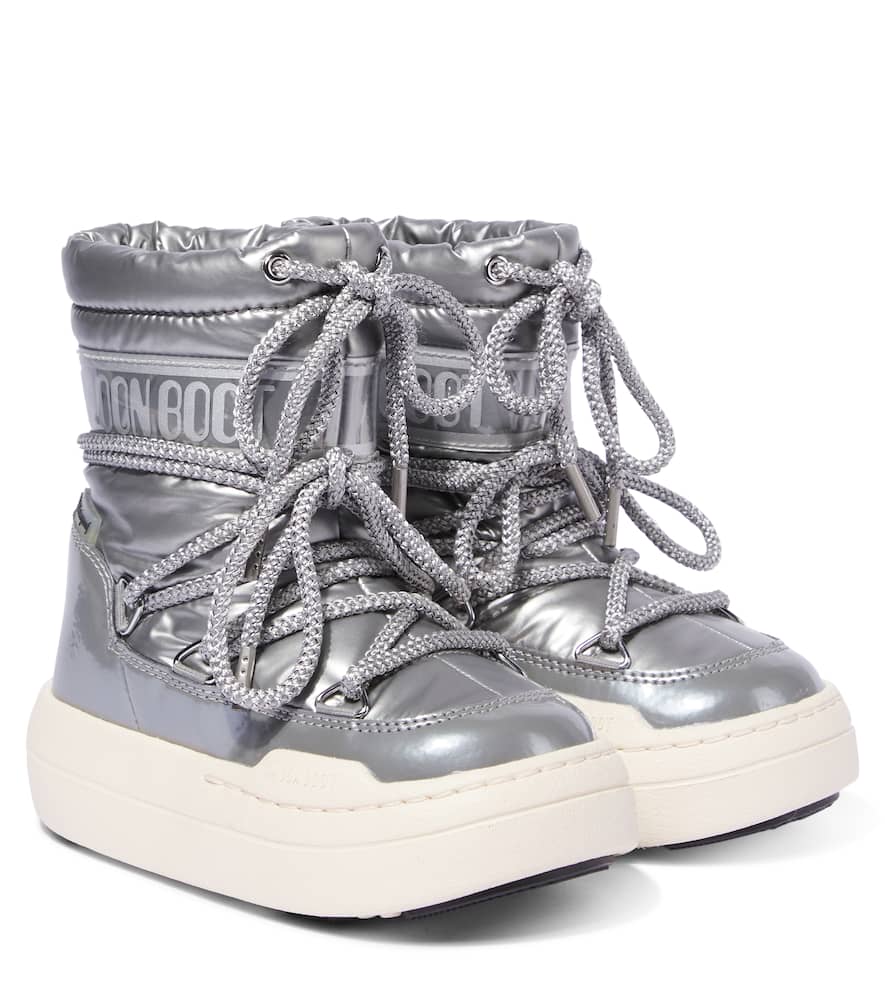 Moon Boot Silver Kids' Park Shell Snow Boots Eur 31 / 12.5 Uk In Silver