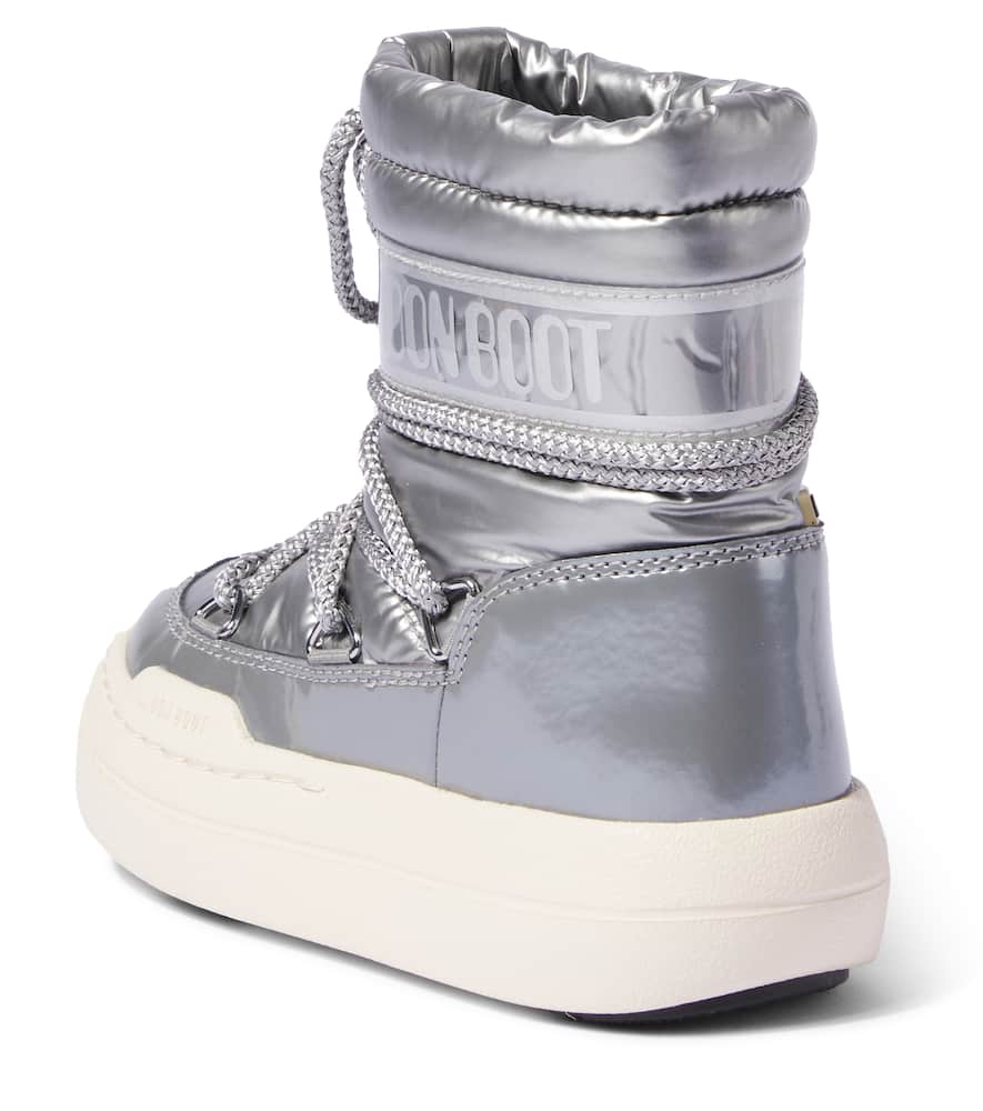 Moon Boot Silver Kids' Park Shell Snow Boots Eur 31 / 12.5 Uk In Silver