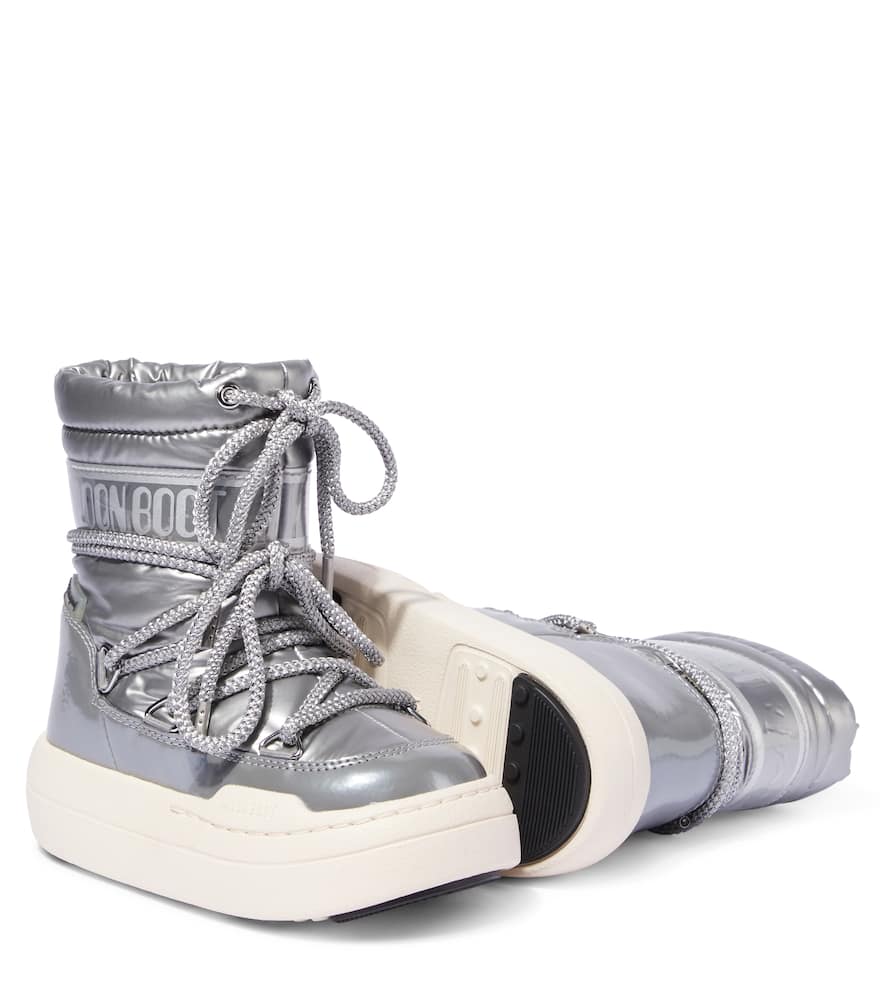 Moon Boot Silver Kids' Park Shell Snow Boots Eur 31 / 12.5 Uk In Silver