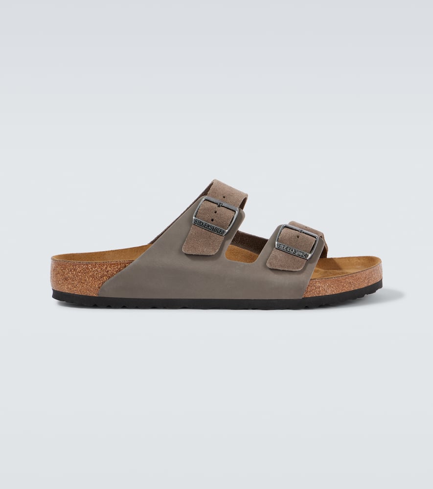Birkenstock Sandalen Arizona Aus Veloursleder In Grau