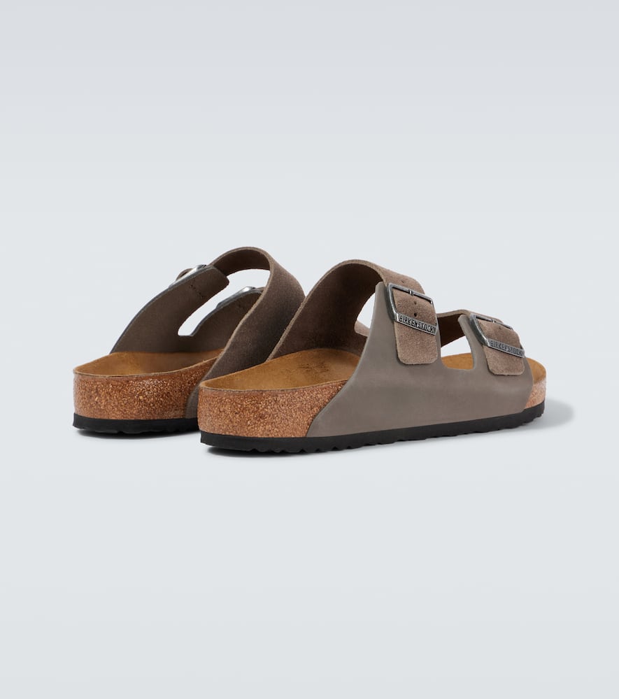 Birkenstock Sandalen Arizona Aus Veloursleder In Grau