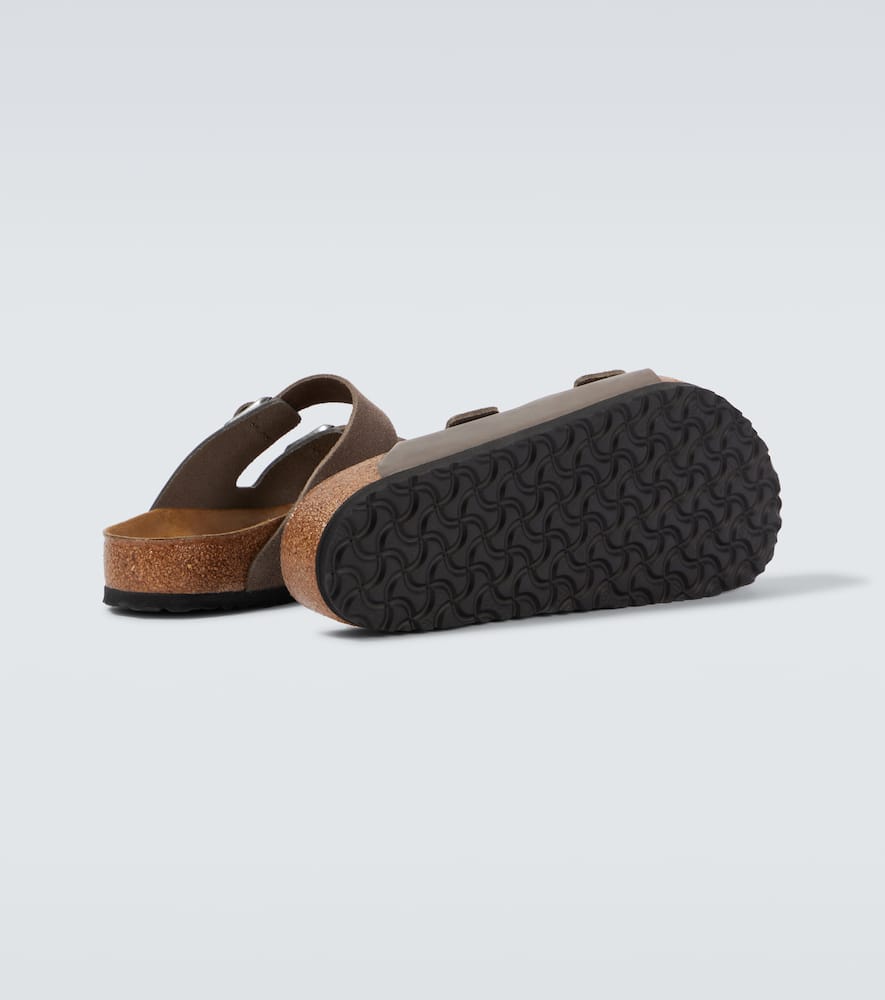 Birkenstock Sandalen Arizona Aus Veloursleder In Grau