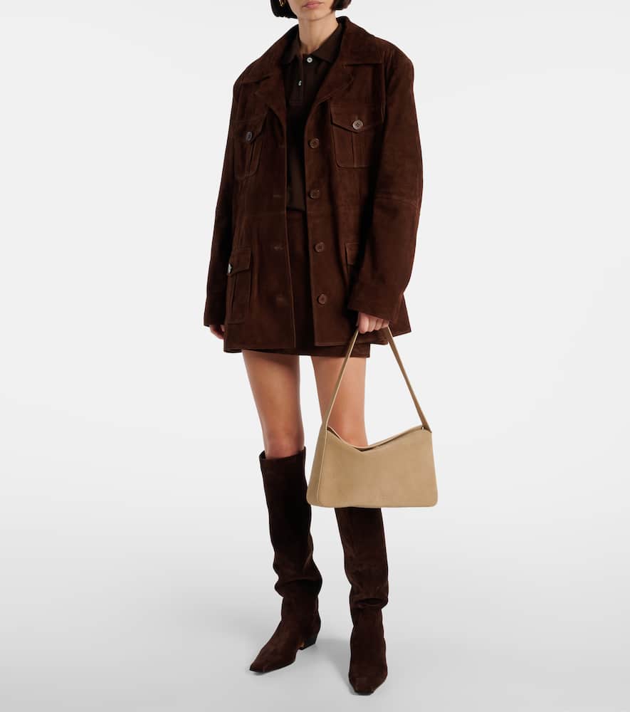 AESTHER EKME SMALL SUEDE SHOULDER BAG