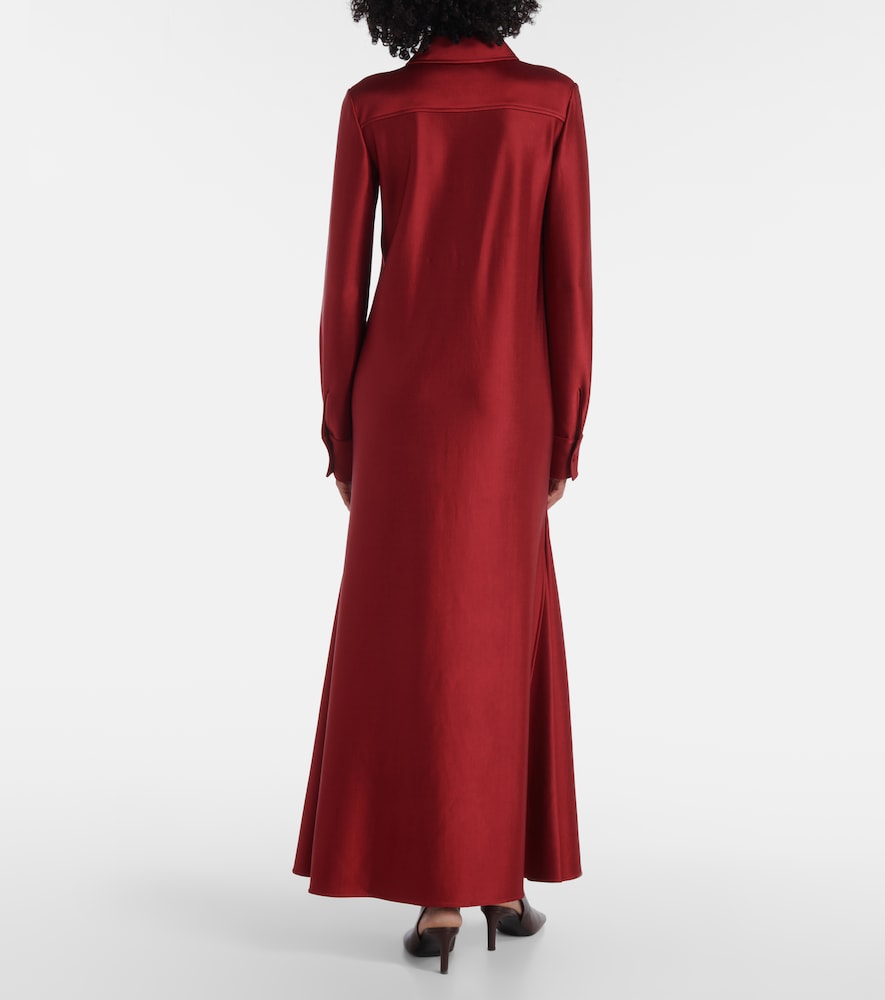 Satin Shirt Dress