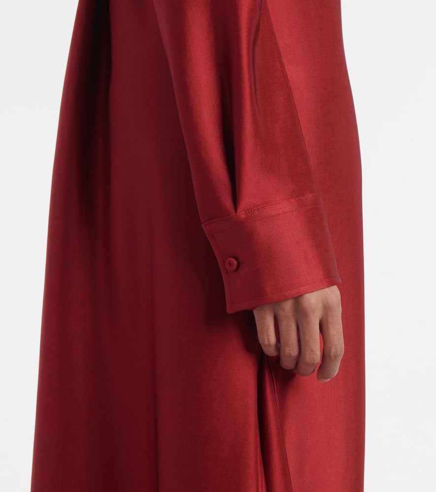 Satin shirt dress