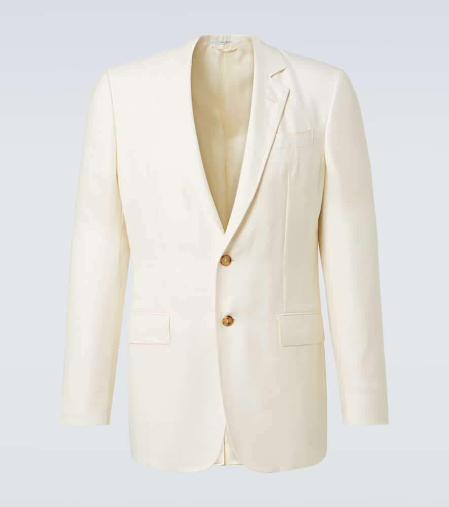 Wool, silk, and linen suit jacket
