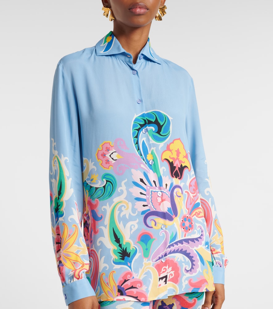  Etro Etro Camisa De Satén Estampada 