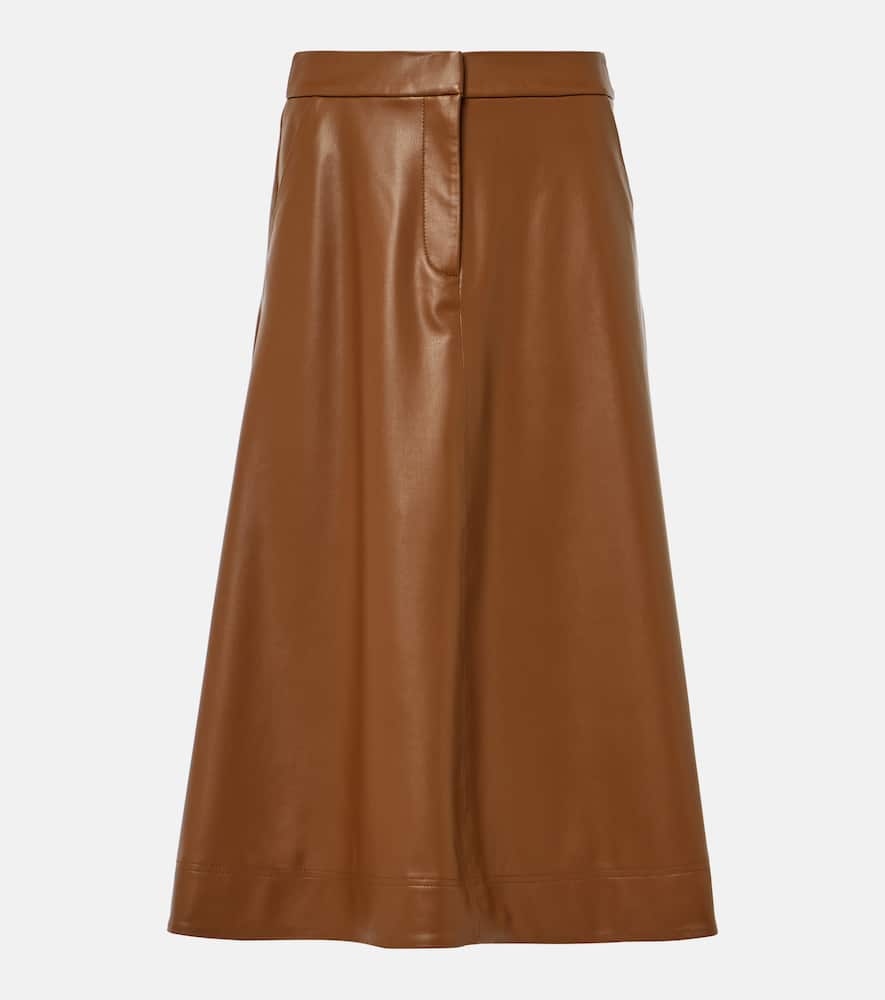 Louise faux leather midi skirt