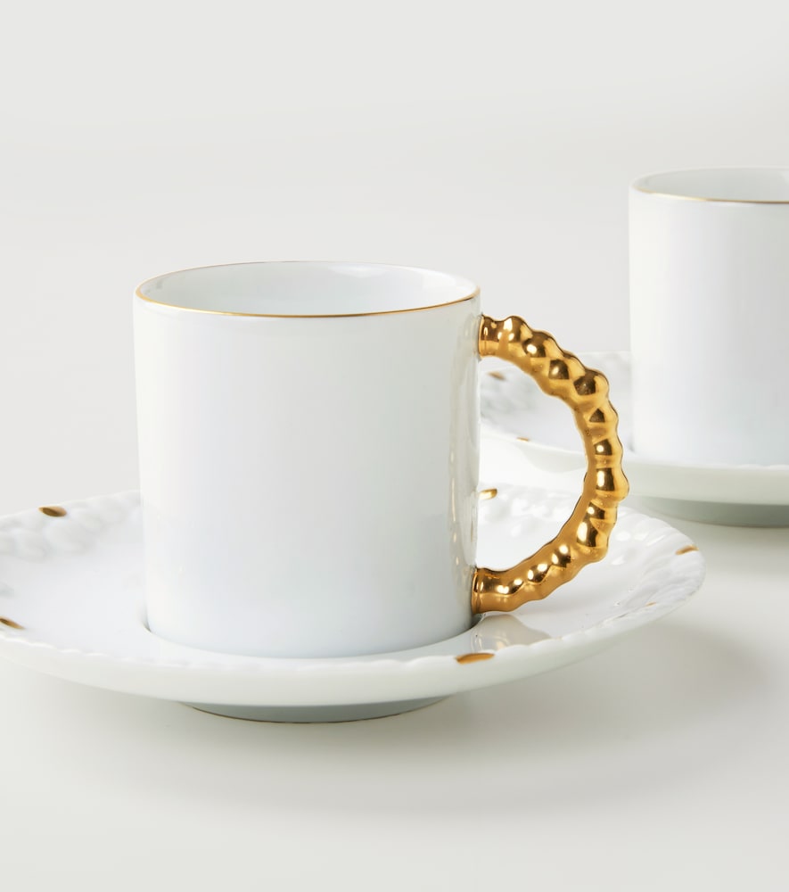  L'objet L'objet Set Haas Mojave Aus Sechs Espressotassen Und Untertassen 