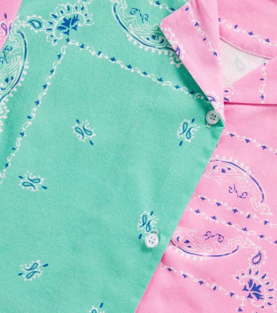 The New Society Mileto Bandana Cotton Shirt In Green