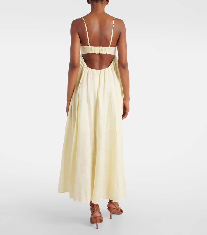 Shop Zimmermann Rhiannon Linen Bustier Dress